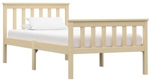 Okvir kreveta prirodna boja od masivne borovine 100 x 200 cm - Smeđa / 100 x 200 cm