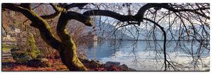Slika na platnu - Jesen kraj jezera - panorama 5198A (105x35 cm)
