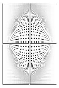 Slika na platnu - Apstraktna geometrijska sfera - pravokutnik 7218D (90x60 cm)