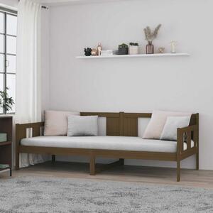Dnevni ležaj od masivne borovine smeđa boja meda 90 x 190 cm - Smeđa / 90 x 190 cm