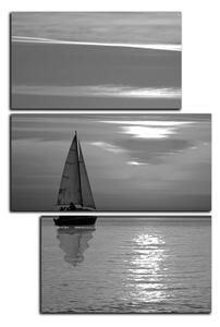 Slika na platnu - Brod u zalasku sunca - pravokutnik 7247QD (90x60 cm)