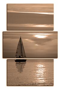 Slika na platnu - Brod u zalasku sunca - pravokutnik 7247FC (90x60 cm)