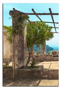 Slika na platnu - Drevni vrt na obali mora - pravokutnik 7249A (120x80 cm)