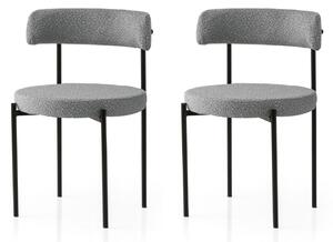 Zondo.hr Set blagovaonskih stolica (2 kom.) Gindera V2 (crna + tamnosiva). Akcija -32%. 1127582