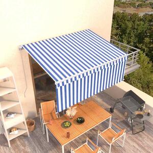 Tenda na ručno uvlačenje s roletom 3 x 2,5 m plavo-bijela - Plava / 3 x 2.5 m
