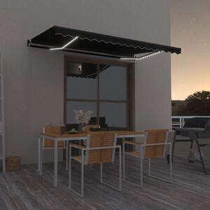 Tenda na ručno uvlačenje s LED svjetlima 400 x 350 cm antracit - Antracitno siva / 400 x 350 cm