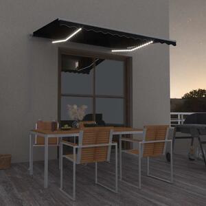 Tenda na ručno uvlačenje s LED svjetlima 300 x 250 cm antracit - Antracitno siva / 300 x 250 cm