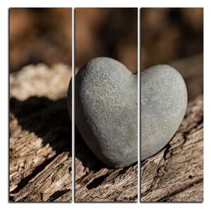 Slika na platnu - Kameno srce - kvadrat 3209B (75x75 cm)