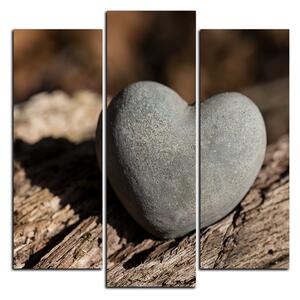 Slika na platnu - Kameno srce - kvadrat 3209C (75x75 cm)