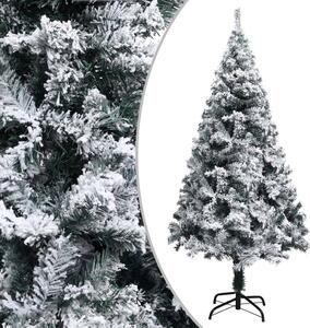 VidaXL Umjetno osvijetljeno božićno drvce sa snijegom zeleno 150 cm