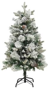 VidaXL Osvijetljeno božićno drvce sa snijegom i šiškama 150 cm PVC/PE