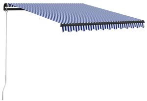 Tenda na ručno uvlačenje 300 x 250 cm plavo-bijela - Plava / 300 x 250 cm