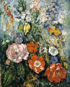 Cezanne, Paul - Reprodukcija umjetnosti Bouquet of Flowers, (35 x 40 cm)