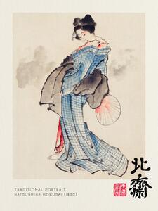 Reprodukcija umjetnosti Traditional Portrait - Katsushika Hokusai, (30 x 40 cm)