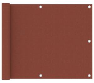 Balkonski zastor terakota 75 x 300 cm od tkanine Oxford - Smeđa / 75 x 300 cm
