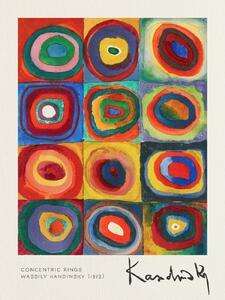 Reprodukcija umjetnosti Concentric Rings - Wassily Kandinsky, (30 x 40 cm)