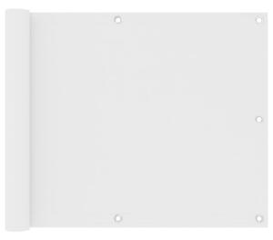 Balkonski zastor bijeli 75 x 400 cm od tkanine Oxford - Bijela / 75 x 400 cm