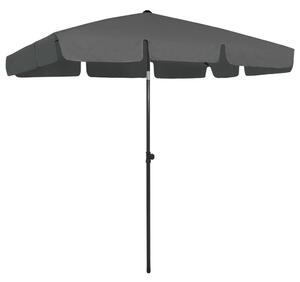 Suncobran za plažu antracit 200 x 125 cm - Antracitno siva / 200 x 125 cm