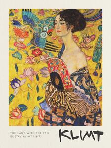 Reprodukcija umjetnosti The Lady with the Fan - Gustav Klimt, (30 x 40 cm)