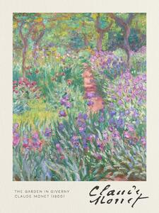 Reprodukcija The Garden in Giverny - Claude Monet, (30 x 40 cm)