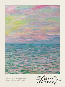Reprodukcija umjetnosti Sunset at Pourville - Claude Monet, (30 x 40 cm)