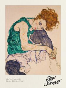 Reprodukcija Seated Woman - Egon Schiele, (30 x 40 cm)
