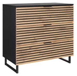 Komoda Sarasota A101Wotan hrast, Grafit, S ladicama, 76x80x40cm