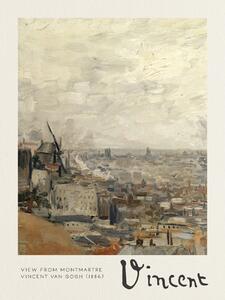 Reprodukcija umjetnosti View from Montmartre - Vincent van Gogh, (30 x 40 cm)