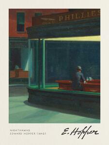 Reprodukcija umjetnosti Nighthawks - Edward Hopper, (30 x 40 cm)