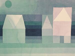 Reprodukcija umjetnosti Three Houses - Paul Klee, (40 x 30 cm)