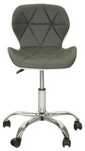 Sivo-bijela uredska stolica NERO od eko kože