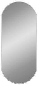 VidaXL Zidno ogledalo srebrno 80 x 35 cm ovalno