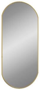 VidaXL Zidno ogledalo zlatna 80x35 cm ovalno
