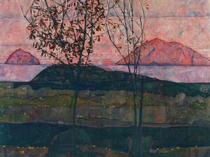 Reprodukcija umjetnosti Setting Sun (Distressed Sunset) - Egon Schiele, (40 x 30 cm)