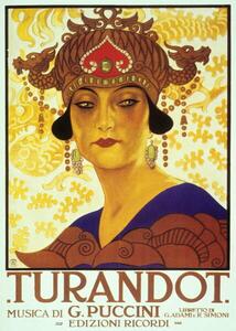 Reprodukcija Cover by Anon of score of opera Turandot by Giacomo Puccini, 1926, Hohenstein, Adolfo