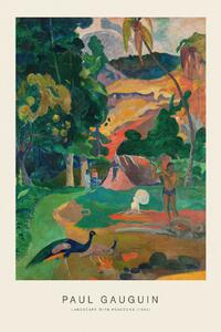 Reprodukcija Landscape with Peacocks (Special Edition) - Paul Gauguin, (26.7 x 40 cm)