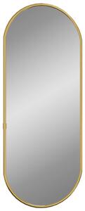 VidaXL Zidno ogledalo zlatno 60 x 25 cm ovalno
