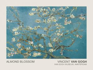 Reprodukcija umjetnosti Almond Blossom (Museum Vintage Blue Floral) - Vincent van Gogh, (40 x 30 cm)