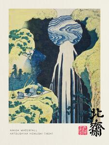 Reprodukcija Amida Waterfall (Waterfalls of Japan) - Katsushika Hokusai, (30 x 40 cm)