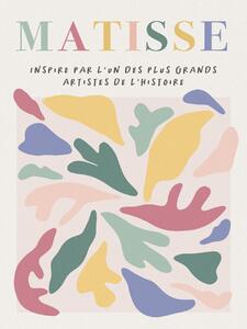 Reprodukcija umjetnosti Danish Pastel Cut Out Abstract Pattern (3/3) - Henri Matisse Inspiré, (30 x 40 cm)