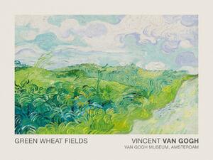 Reprodukcija Green Wheat Fields (Museum Vintage Lush Landscape) - Vincent van Gogh, (40 x 30 cm)