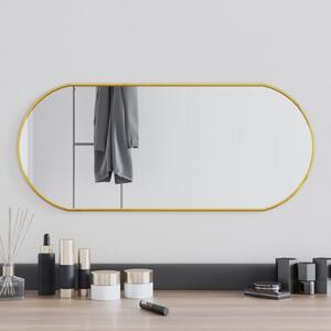 VidaXL Zidno ogledalo zlatna 70x30 cm ovalno