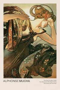 Reprodukcija The Evening Star (Celestial Art Nouveau / Beautiful Female Portrait) - Alphonse / Alfons Mucha, (26.7 x 40 cm)
