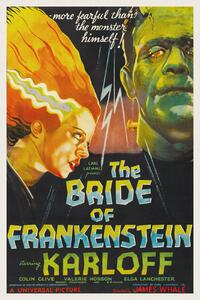 Reprodukcija The Bride of Frankenstein (Vintage Cinema / Retro Movie Theatre Poster / Horror & Sci-Fi), (26.7 x 40 cm)