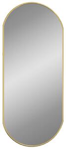 VidaXL Zidno ogledalo zlatna 70x30 cm ovalno