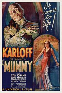 Reprodukcija umjetnosti The Mummy (Vintage Cinema / Retro Movie Theatre Poster / Horror & Sci-Fi), (26.7 x 40 cm)