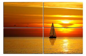Slika na platnu - Brod u zalasku sunca 1247E (150x100 cm)
