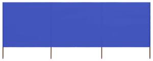 Vjetrobran s 3 panela od tkanine 400 x 80 cm azurno plavi - Plava / 400 x 80 cm