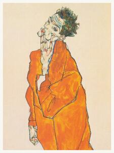 Reprodukcija Man in an Orange Jacket (Male Self Portrait) - Egon Schiele, (30 x 40 cm)