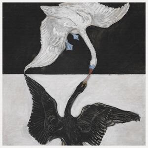 Reprodukcija umjetnosti The Swan No.1 (Black & White) - Hilma af Klint, (40 x 40 cm)